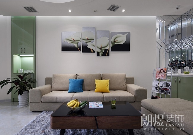 精致小型spa美容會所-洽談休息區效果圖