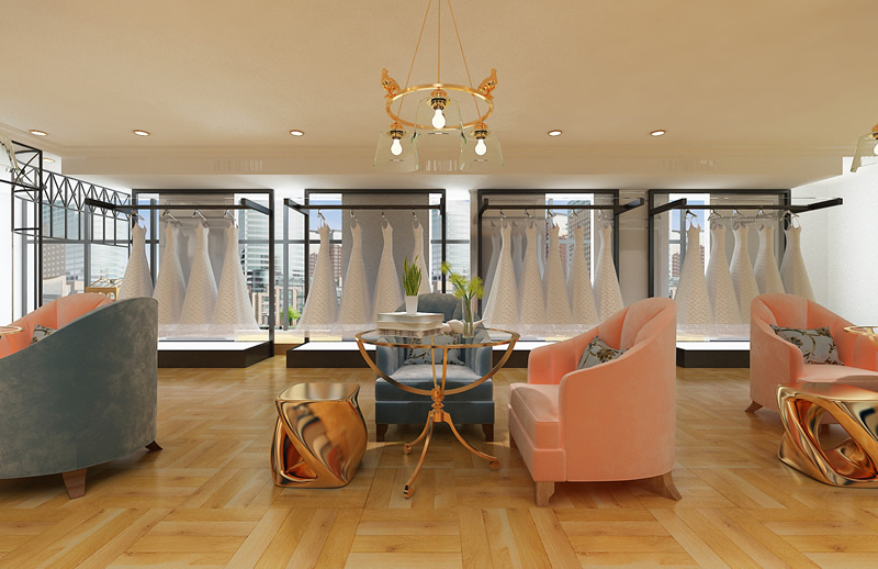 婚紗影樓門店-展示區效果圖