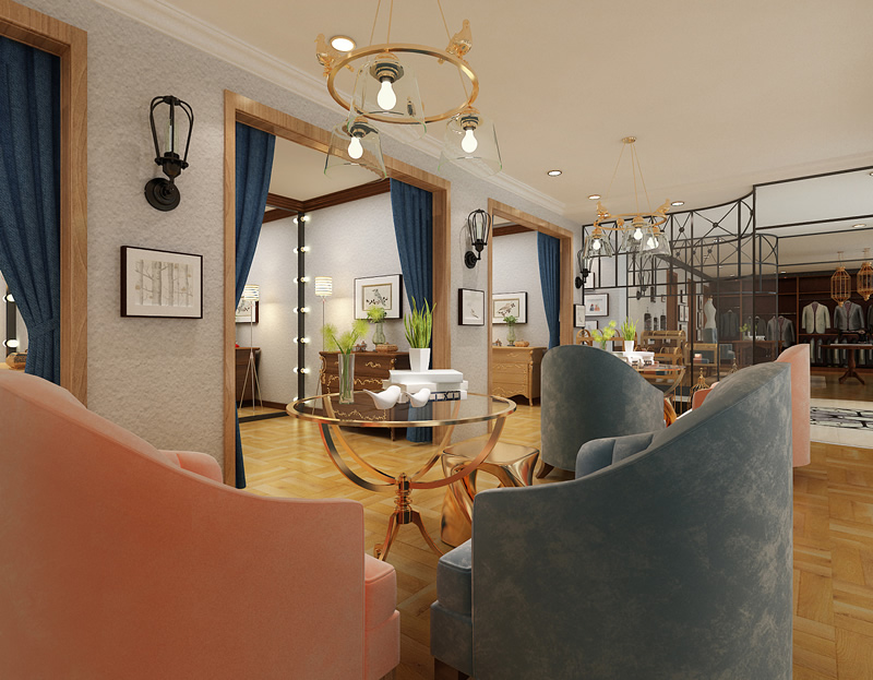 婚紗影樓門店-更衣化妝區效果圖