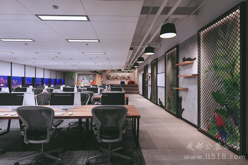 傳媒公司辦公區(qū)設(shè)計(jì)效果圖