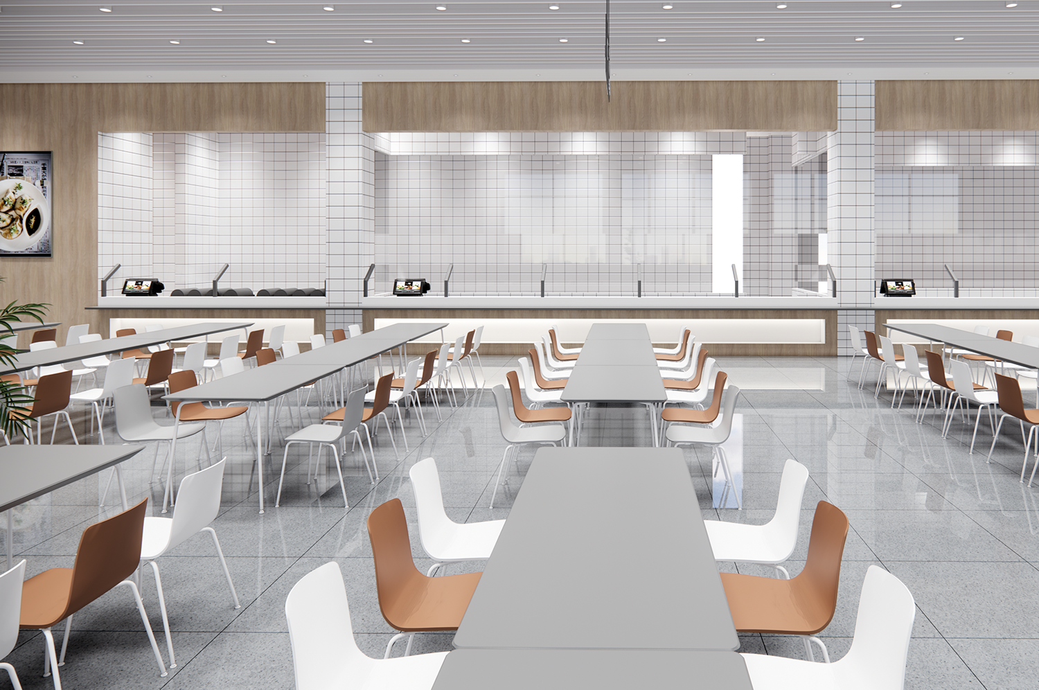 廠區(qū)職工食堂裝修改造設計效果圖