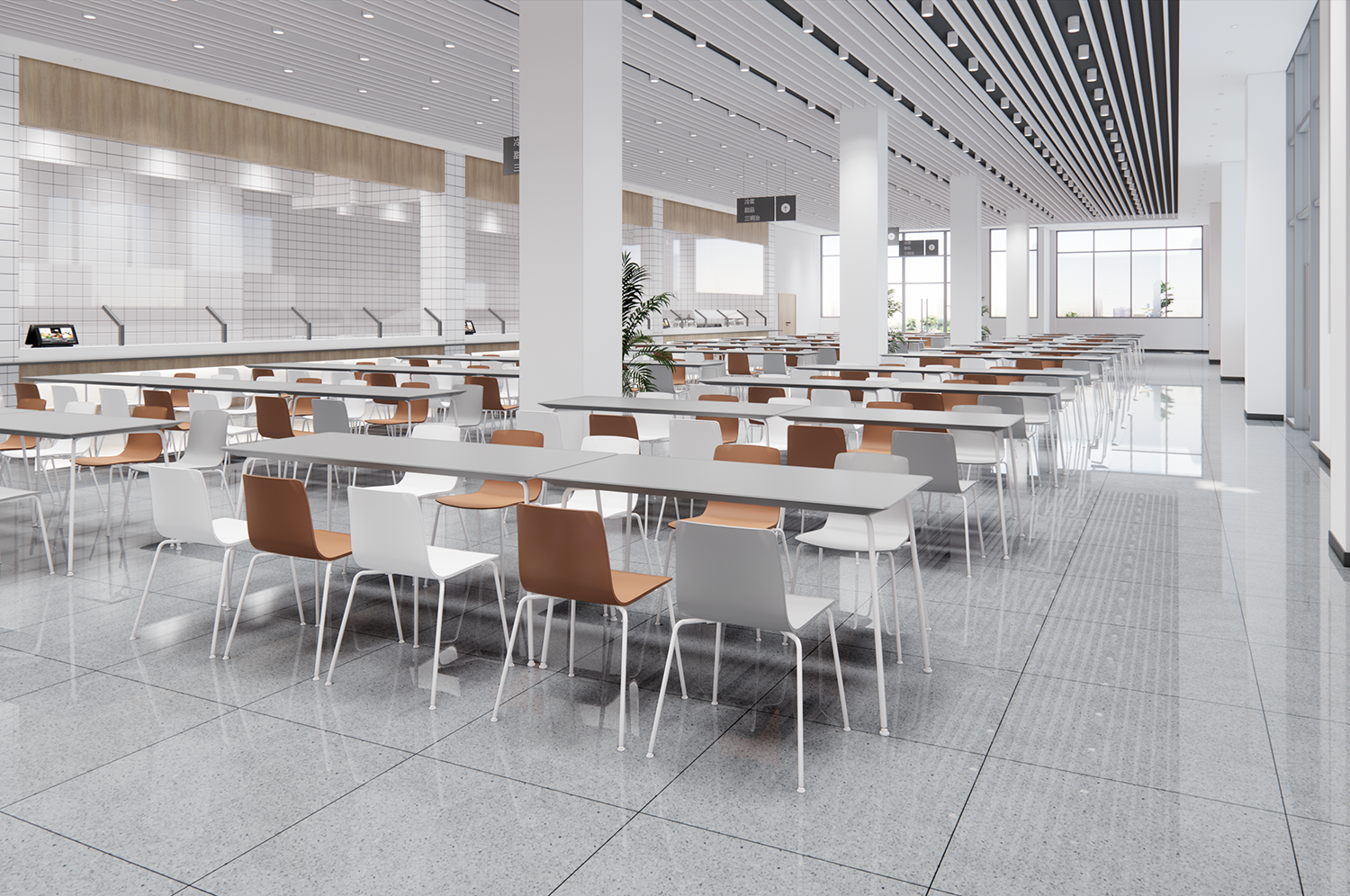 廠區(qū)職工食堂裝修改造設計效果圖