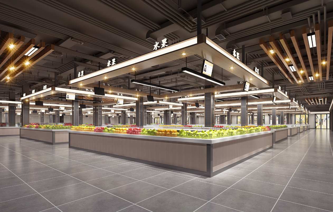 農(nóng)貿(mào)市場裝修設計效果圖