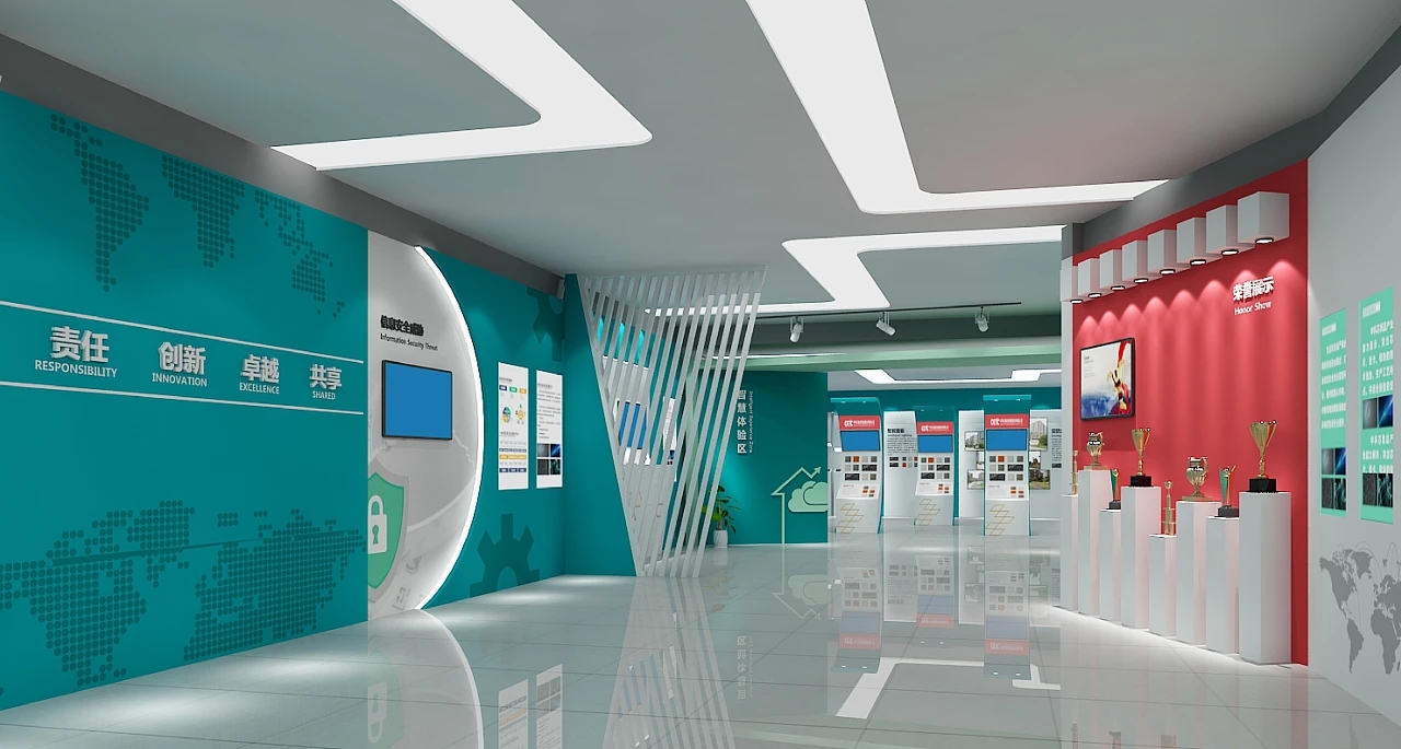 簡約大氣智慧展廳體驗(yàn)館裝修效果圖